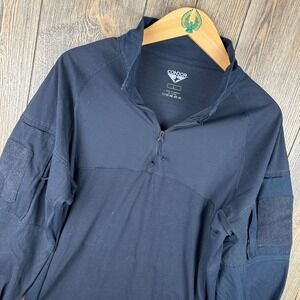 Condor Battle Top Mens Large Black Tactical 1/4 Zip Long Sleeve Combat Shirt